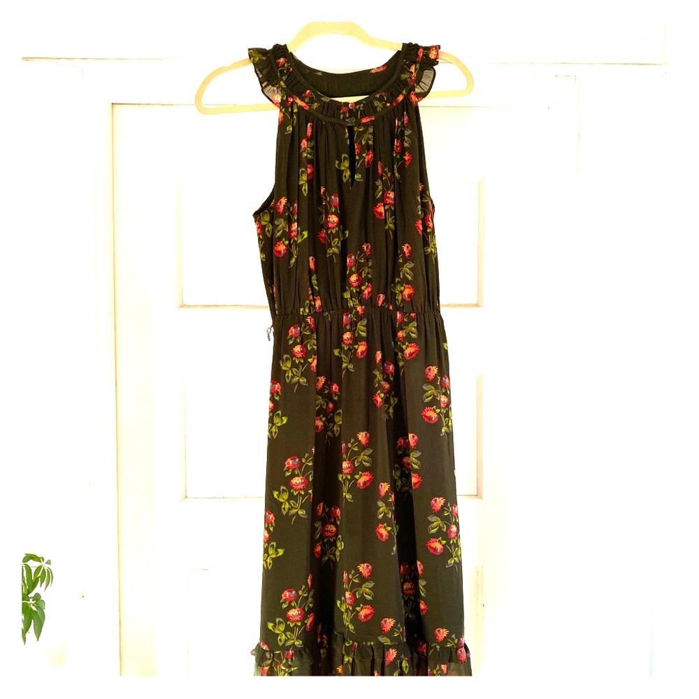 Jcrew Point Sur green midi dress sz 10